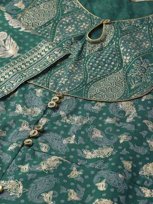 Green printed cotton kurtas-and-kurtis 5