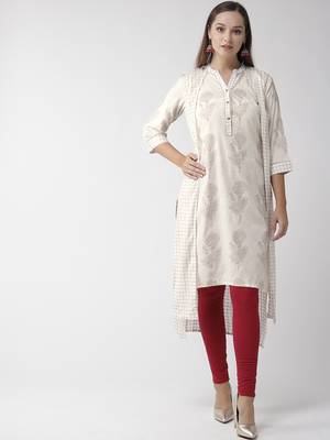 White printed viscose rayon kurtas-and-kurtis 1