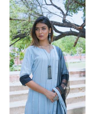 Powder Blue Suit Set 5