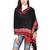 Black-Red Women's Silky Pashmina Jacquard Weave with Paisley Borders Viscose Scarf