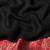 Black-Red Women's Silky Pashmina Jacquard Weave with Paisley Borders Viscose Scarf