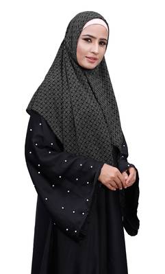 Justkartit Chiffon Square Scarf Hijab Dupatta For Women (Off White, 100 * 100 Cm) 2