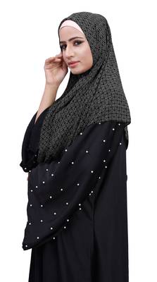 Justkartit Chiffon Square Scarf Hijab Dupatta For Women (Off White, 100 * 100 Cm) 3