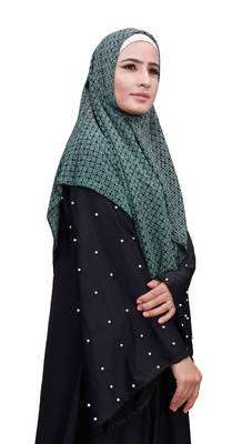 Justkartit Women'S Casual Wear Chiffon Square Scarf Hijab (Pista, 100 * 100 Cm) 3