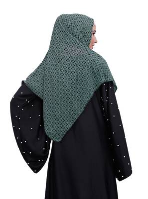 Justkartit Women'S Casual Wear Chiffon Square Scarf Hijab (Pista, 100 * 100 Cm) 5