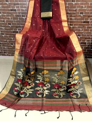 Red Color jamdani Saree 1