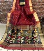 Red Color jamdani Saree