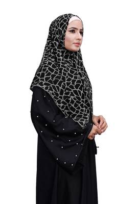 Justkartit Occasional Wear Chiffon Square Scarf Hijab For Women 4