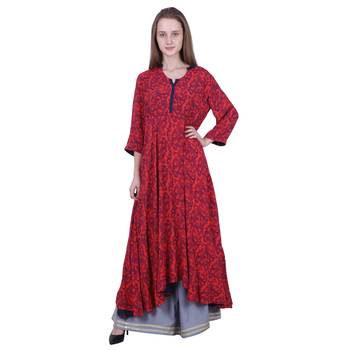 Multicolor Printed Georgette Kurti 1