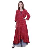 Multicolor Printed Georgette Kurti