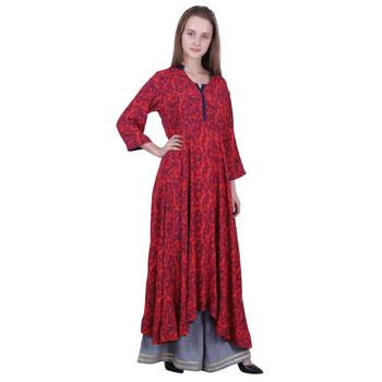 Multicolor Printed Georgette Kurti 3