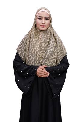 Justkartit Beige Color Daily Wear Women Chiffon Square Scarf Hijab 1