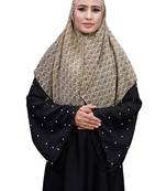 Justkartit Beige Color Daily Wear Women Chiffon Square Scarf Hijab