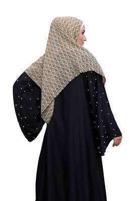 Justkartit Beige Color Daily Wear Women Chiffon Square Scarf Hijab 4