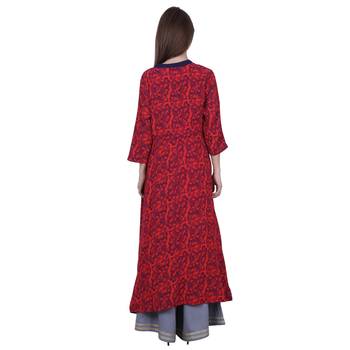 Multicolor Printed Georgette Kurti 4