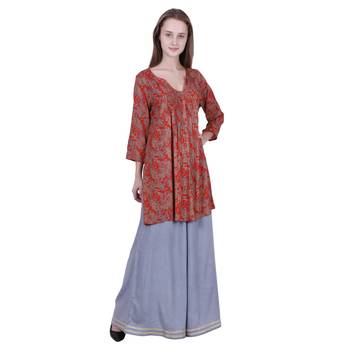 Multicolor Printed Viscose Kurti 2