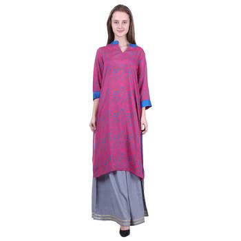 Multicolor Printed Viscose Kurti 1