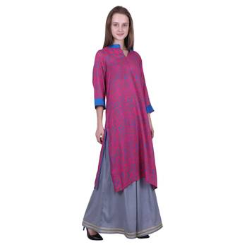 Multicolor Printed Viscose Kurti 2