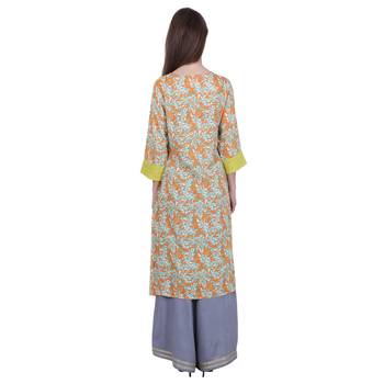 Green Printed Viscose Kurti 4