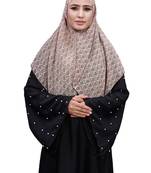 Justkartit Ivory Color Occasion Wear Women Chiffon Square Scarf Hijab