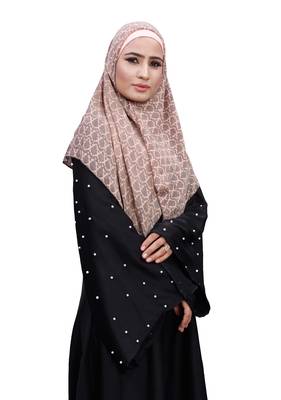 Justkartit Ivory Color Occasion Wear Women Chiffon Square Scarf Hijab 2