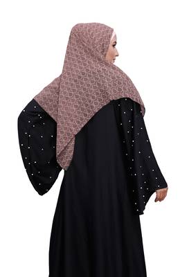 Justkartit Purple Color Daily Wear Women Chiffon Square Scarf Hijab 4