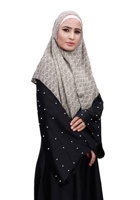 Justkartit White Color Daily Wear Chiffon Square Scarf Hijab For Women 2