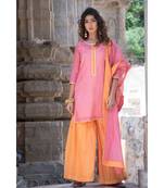 Peach Gharara Set