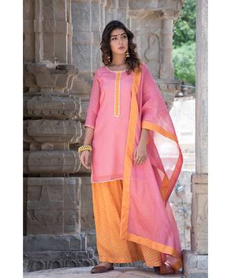 Peach Gharara Set 2