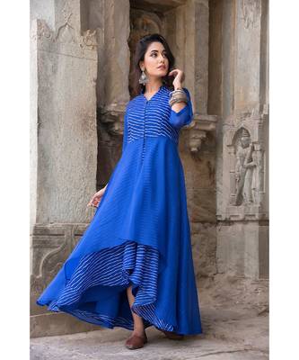 Blue Assymetric Dress 2