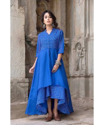 Blue Assymetric Dress 4