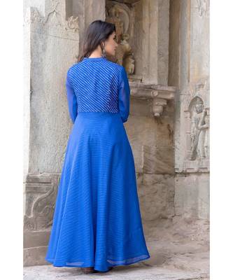 Blue Assymetric Dress 5