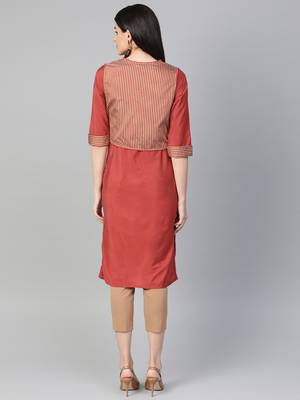 Maroon plain liva kurtas-and-kurtis 2