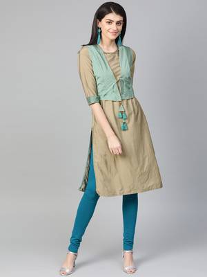 Teal plain liva kurtas-and-kurtis 1