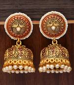 Maroon jhumkas