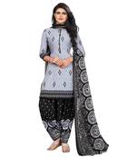 Green printed crepe salwar