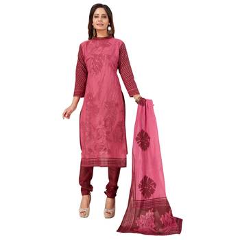 Magenta printed crepe salwar 1