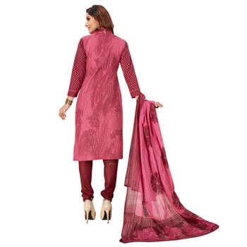 Magenta printed crepe salwar 2