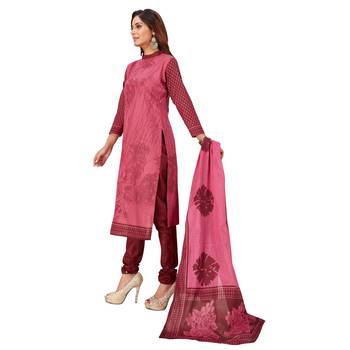 Magenta printed crepe salwar 3