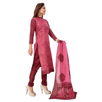 Magenta printed crepe salwar 4
