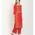 Red Yoke Design Kurta With Palazzo