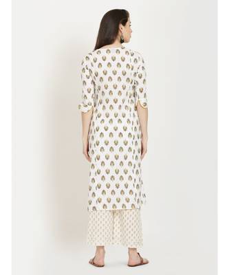 Mustard printed Kurta With Palazzo 3
