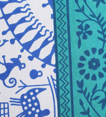 Blue Cotton Bed-Sheets 4
