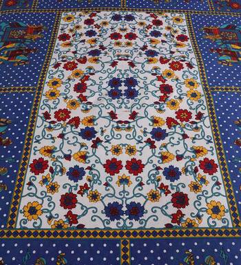 The Kanha 100% Cotton Rajasthani Print 200 Tc Double Bedsheet With 2 Pillow Covers, King Size 3