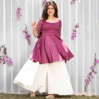 Multicolor plain rayon ethnic-kurtis 1