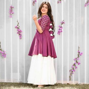 Multicolor plain rayon ethnic-kurtis 2