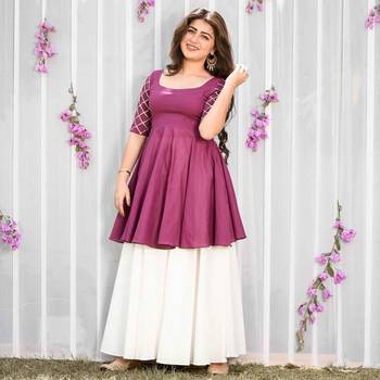 Multicolor plain rayon ethnic-kurtis 4