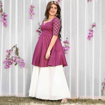 Multicolor plain rayon ethnic-kurtis 5