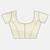 Cream printed linen saree with blouse