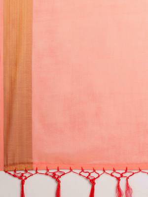 Pink printed faux georgette saree with blouse 4